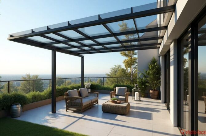 Cobertura de Vidro para Área Externa